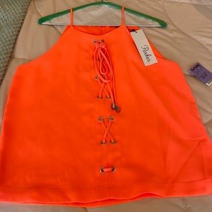 Parker neon orange tank top